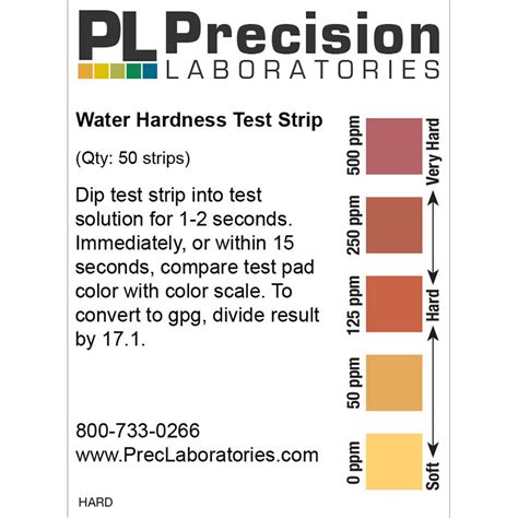 0 500 ppm water hardness test